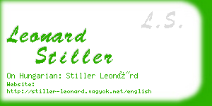 leonard stiller business card